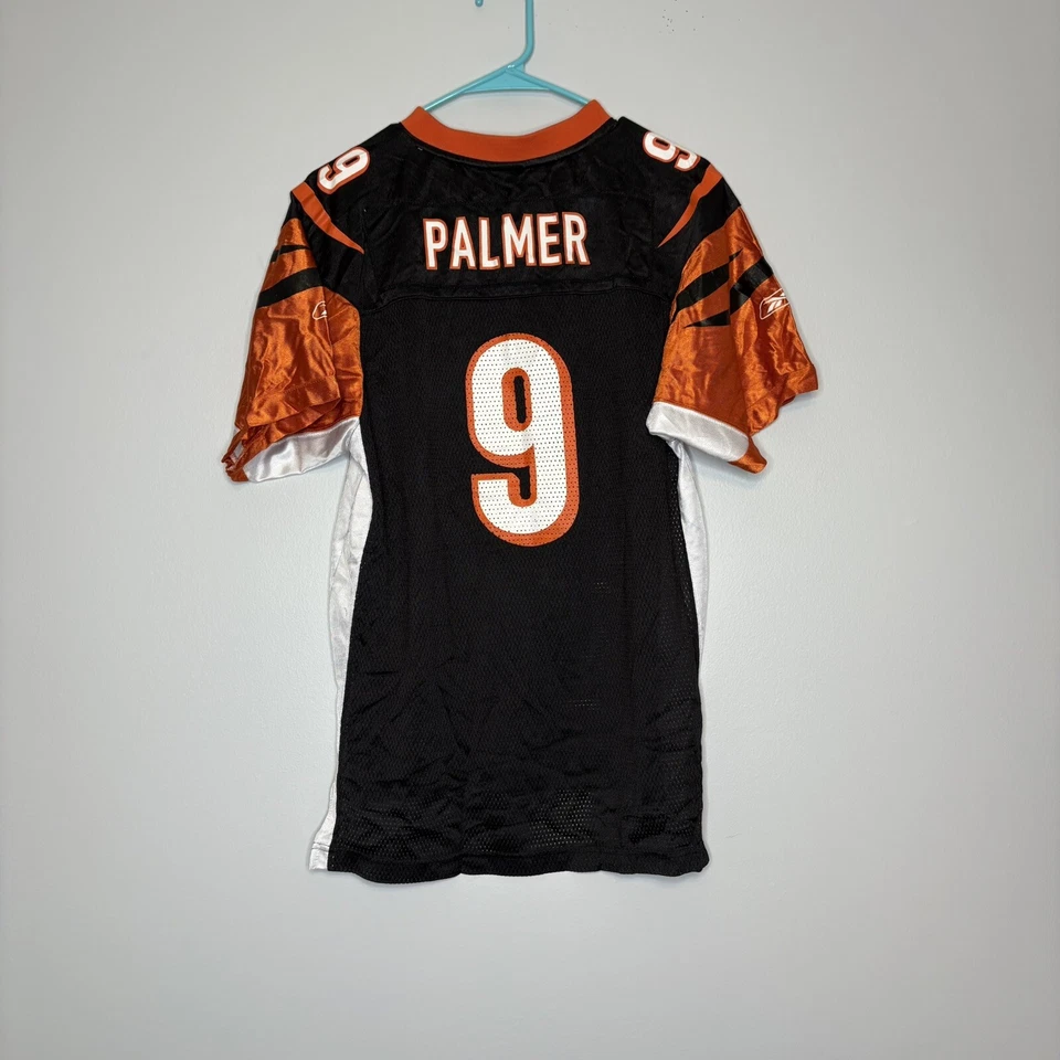 Camiseta de los Cincinnati Bengals Juvenil XL Negra Reebok NFL Carson Palmer 9 Niños De Colección Foto 2 de 4