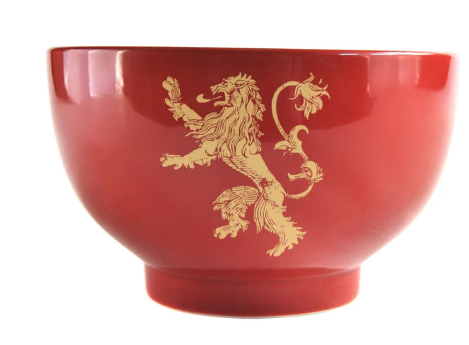 GAME OF THRONES CEREAL BOWL HOUSE LANNISTER STONEWARE BREAKFAST