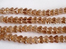 25 8 mm Czech Glass Bell Flower Beads: Crystal - Celsian