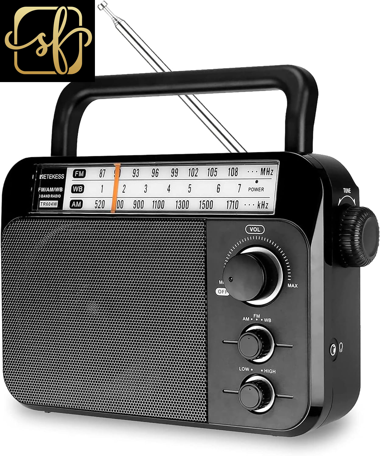 TR604 AM FM Radio, Battery Operated Radio Portable, AM FM Radio Plug in ...