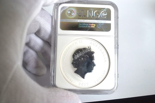 2017 P Australia PROOF Silver Lunar Year of the Rooster NGC PF70 1 oz $1 Coin ER - Picture 2 of 2