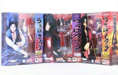 S.H.Figuarts Naruto Shippuden Uchiha Sasuke Itachi Madara set Authentic Bandai