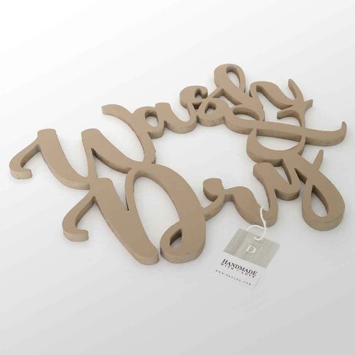 Scritta Wash & Dry Scritta Decorativa Da Appendere Scritta In Legno Naturale - Picture 12 of 26