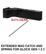 Polymer Extended Magazine Catch Release and Spring for GLOCK Gen 1 2 3 G17 19 26