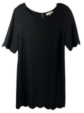Monteau LA Women's Formal Mini Dress Short Sleeve Size L Black