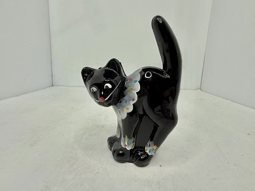 FENTON ART GLASS 2004 HALLOWEEN SCAREDY CAT FIGURINE PARADE OF ANIMALS