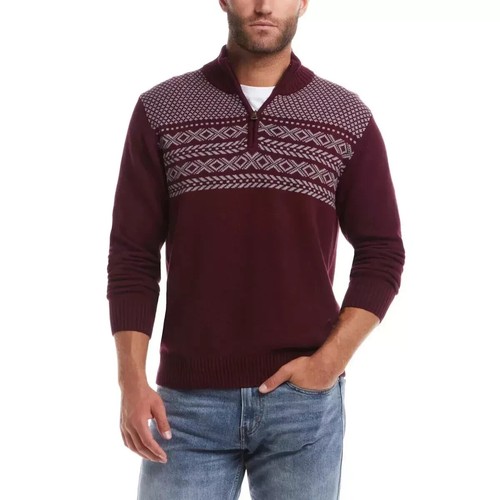 Weatherproof Vintage Men's 1/4 Zip Holiday Sweater - Picture 19 of 28