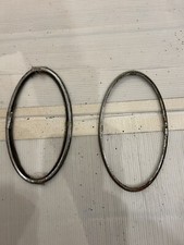 VW Classic Beetle ,a pair tail light rear light early chrome trim bezels - OEM