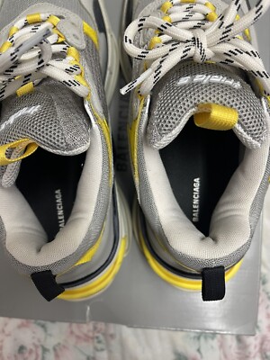 Size 40 - Balenciaga Triple S White Grey Black Yellow | eBay