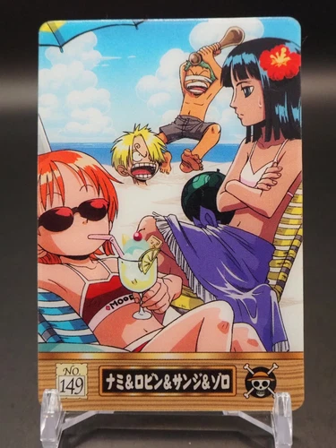 Nami Robin Sanji Zoro One Piece Plastic Trading card No.149 Bandai Japanese A505