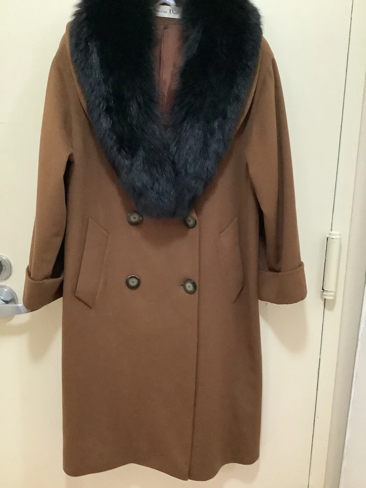 CHRISTIAN DIOR Abrigo Mujer Marrón Talla 6 Foto 3 de 4