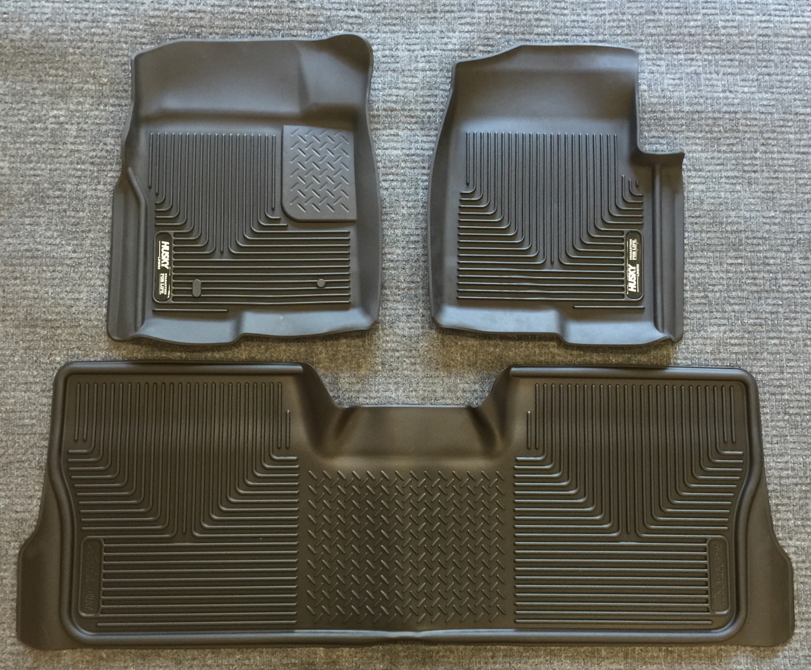 Husky Liners 0913 Ford F150 Crew Floor Mats Xact Contour Black Front