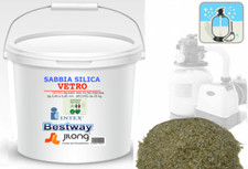 SABBIA DI VETRO FILTRO POMPE PISCINA INTEX BESTWAY JILONG VASO C/COPERCHIO KG25