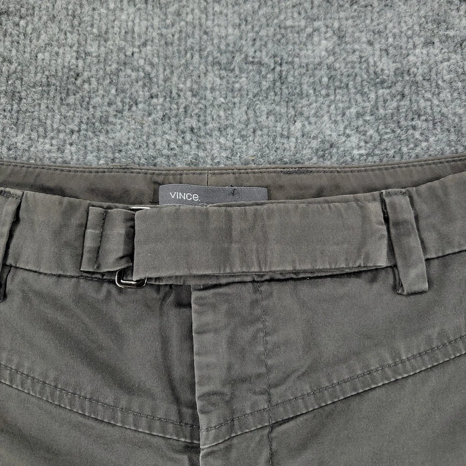 Шорты женские Vince размер 4 серые Capri Chino со средней посадкой карманы эластичные на молнии 30x13 - Изображение 4 из 4