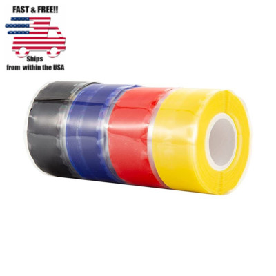 4 Roll Seal Self Fusing Silicone Tape for Hose Repair /Cable Bandage/Tool Fixing