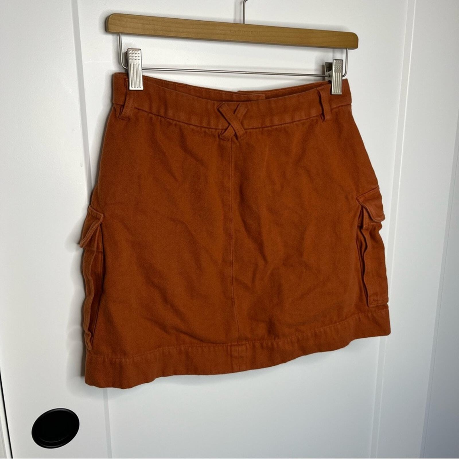 Madewell Rustic Orange Button Down Pocket Mini Sk… - image 6