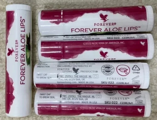5 X Forever Living Aloe Vera Jojoba Lip Balm Sticks (4.25 g) Free Next Day Deliv