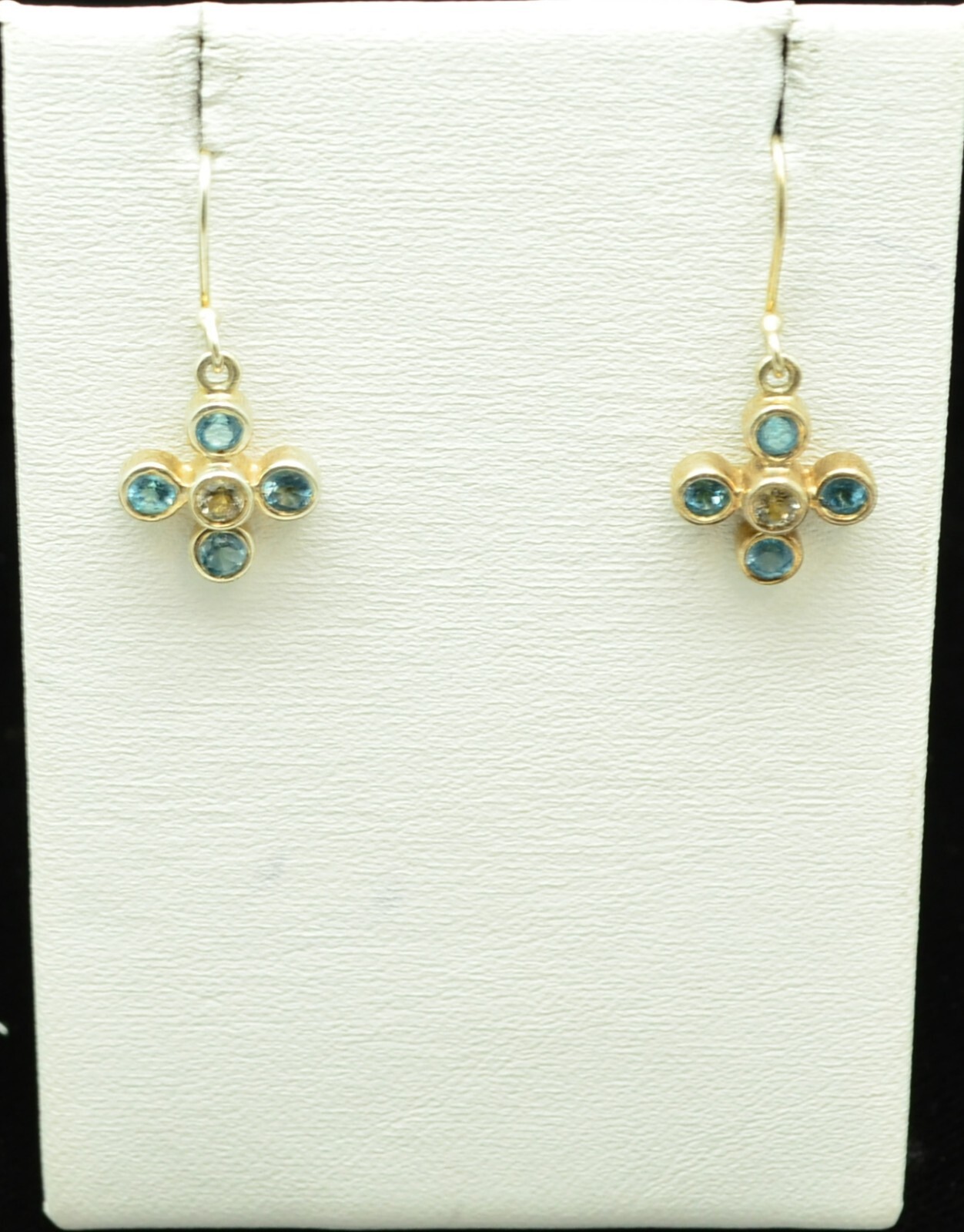 Sterling Silver Pretty Multi-Stone Dangle Earring… - image 1