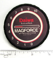 Vintage Daiwa Rods Reels Magforce Anti-Backlash System Jacket Patch Fisherman