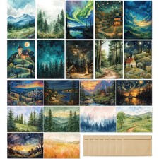 Blank Greeting Cards 40Pcs, Watercolor Illustration, ic Envelopes