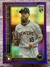 Drew Avans 2025 Topps Update Purple /250 #US92 Milwaukee Brewers
