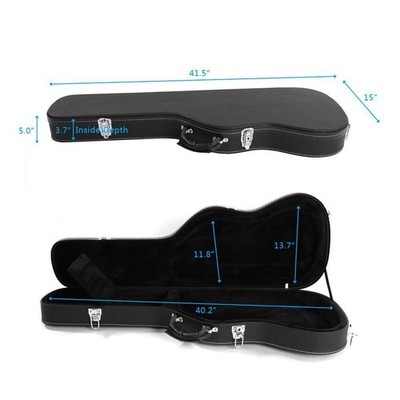 Artificial Leather Straight Straight Flange Electric Guitar Hard Shell Case US