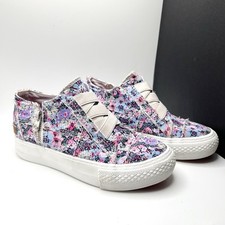 Girls Size 3 BLOWFISH MALIBU Mamba-k SNEAKERS CANVAS SLIP ON FLORAL SHOES