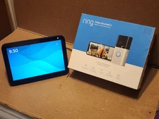 Amazon Echo Show 8 Smart Display Alexa Speaker + Ring Video Doorbell 3 Wi-Fi