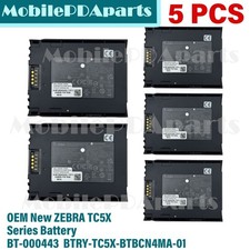 Lot of 5 Original ZEBRA TC5X Series Battery TC51 TC56 TC52 TC57BT-000443 4300mAh