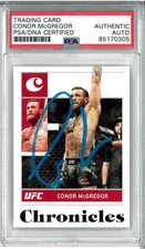 Conor McGregor Signed Autograph Slabbed 2022 Panini Chronicles UFC Card PSA DNA