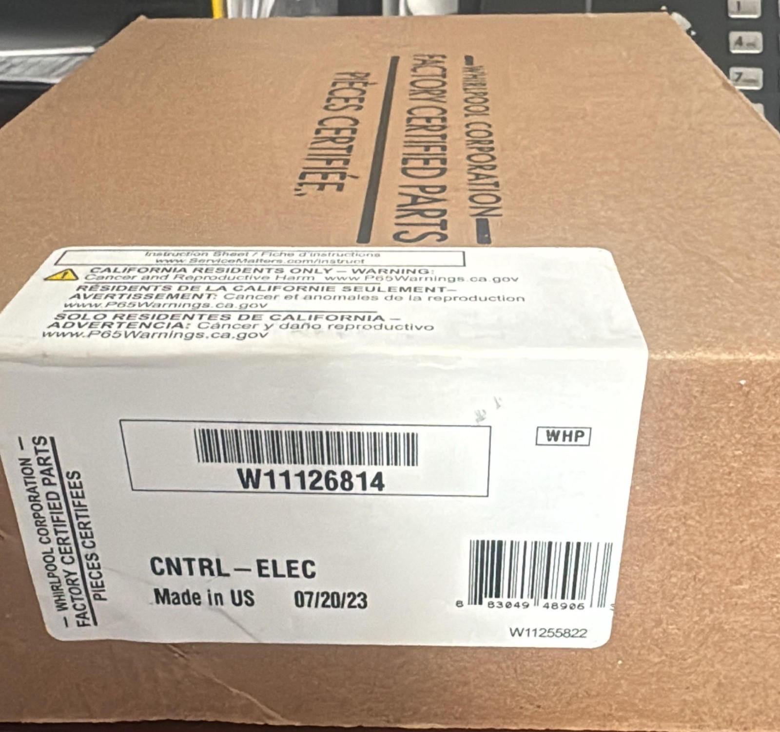 Brand New Whirlpool Control W11126814