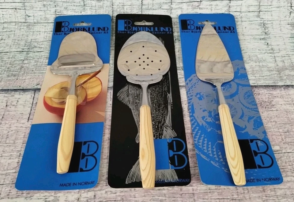 Thor Bjorklund & Sonner Stainless Cake Server Cheese Slicer and Fish Fiskespade - Image 2 of 4