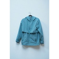 Champion Medium Teal Windbreaker Jacket   Lightweight Hooded Shell