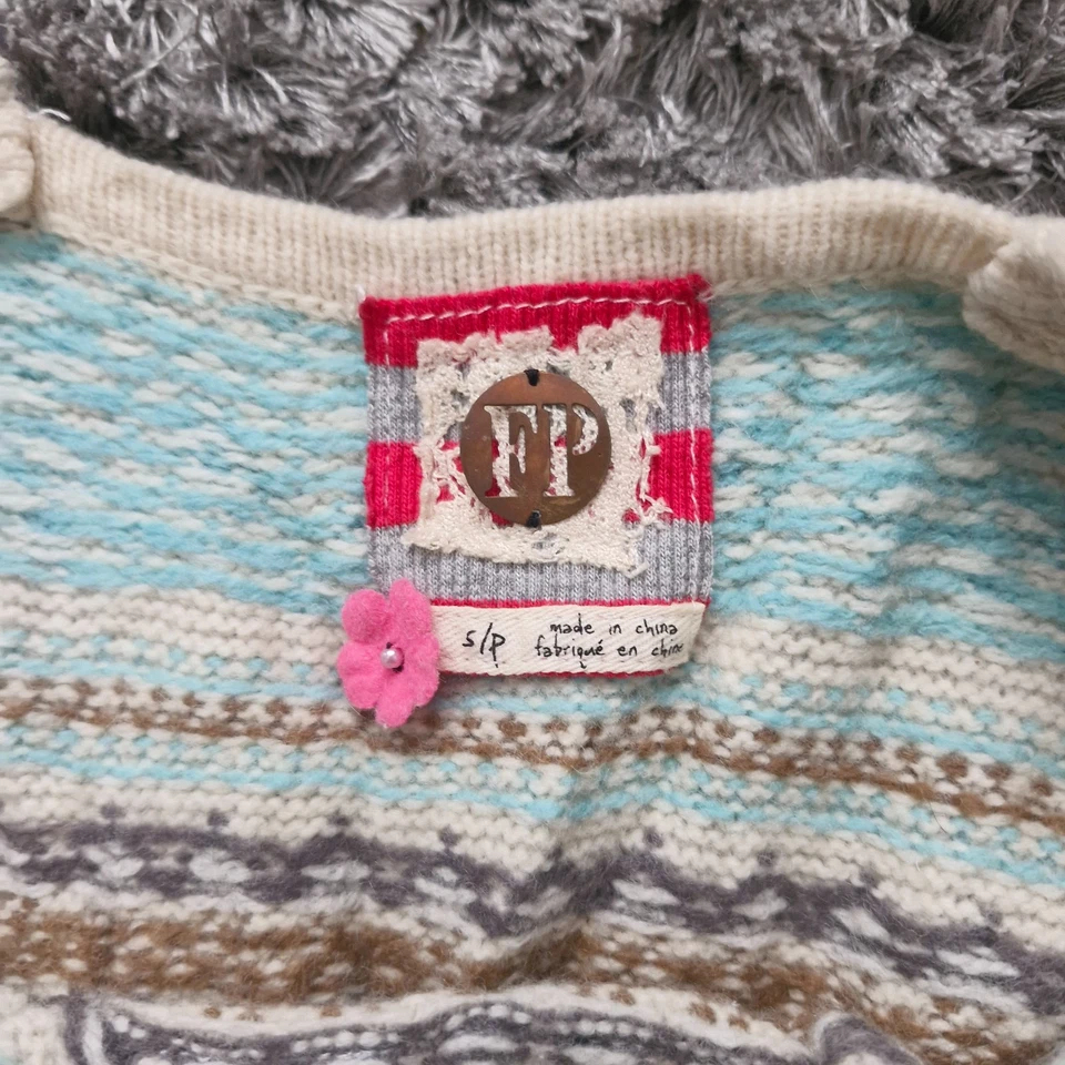 Vestido suéter Free People vintage Fair Isle talla pequeña 80 % lana Foto 3 de 4