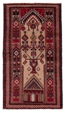 Vintage Tan Traditional 3'3" x 5'11" Hand-Knotted Oriental Wool Area Rug