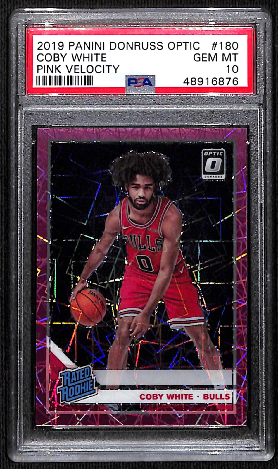 2019 Panini Donruss Optic #180 Coby White Pink Velocity PSA 10 #/79