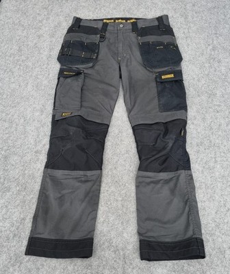 DeWalt Arbeitshose Herren W34 grau Harrison Pro Stretch Holstertaschen Ripstop