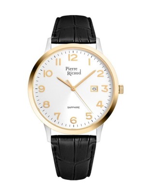 PIERRE RICAUD Men Quartz Casual Watch Classic Dress Silver Dial Waterproof