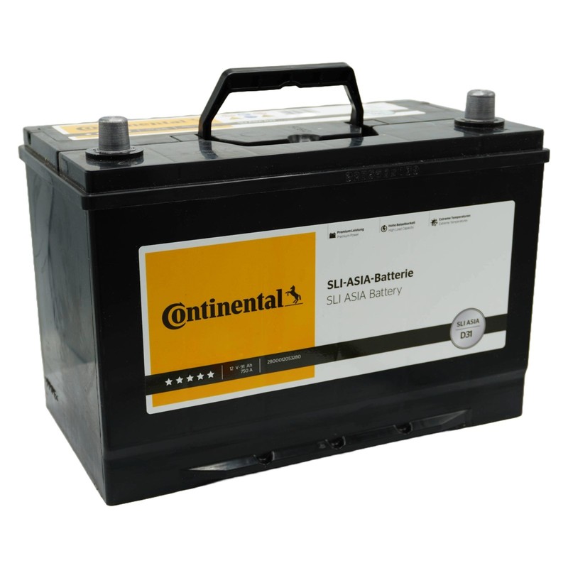 Batteria Continental 91ah 750A 12V D31 (2800012053280) Avviamento Auto Nuova - Immagine 1
