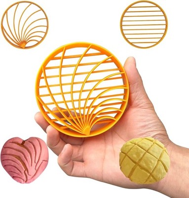 Concha Cutter Mexican Bread Mold with 4.1 Inch,Concha stamp two-sided