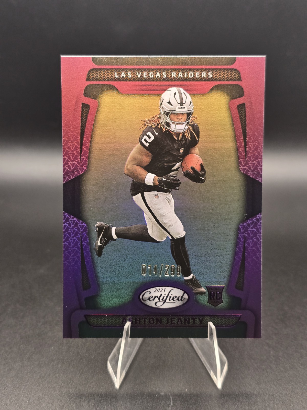 2025 Panini Certified - Ashton Jeanty #125 - Purple Mirror [Raiders Rookie] /299