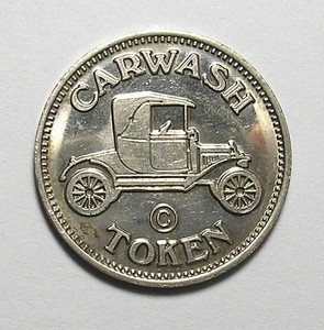 Car Wash Token "No Cash Value" on reverse, made of nickel 25MM + Free Shipping