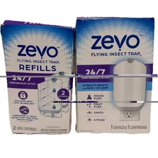 Zevo Flying Insect Trap Value Pack – 1 Trap + 2 Refills - New Damaged Box