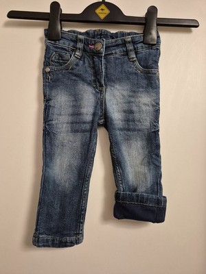 Gefütterte Jeans Hose Größe 80 blau Jeanshose Thermohose