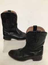 Tecovas 'The Earl' Black Leather Roper Boots - Men's Size 9.5D