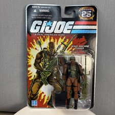 GI Joe 25th Anniversary Roadblock Heavy Machine Gunner MOC Foil Card 2007 Hasbro