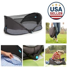 Compact Brica Travel Bassinet with Mesh Panels - Perfect for Newborns  Travel