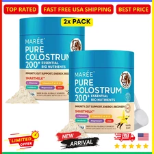 2-Pack MAREE Pure Colostrum Powder Vanilla – Bovine Immune & Gut Support