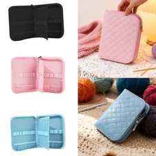 Crochet Hook Case Lightweight Double Layer Crochet Organizer Case with Web