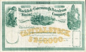 186_ Blacklick & Conemaugh Petroleum & Mining Stock Certificate
